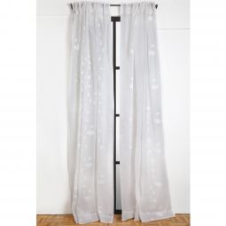 Liana Applique Curtain - White